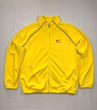 Nike Air Mens Yellow Poly-Knit Full Zip Track...
