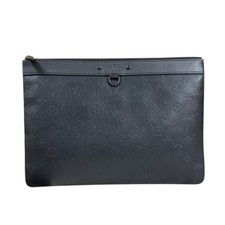 Louis Vuitton Pochette Discovery Monogram Shadow Clutch Bag Black