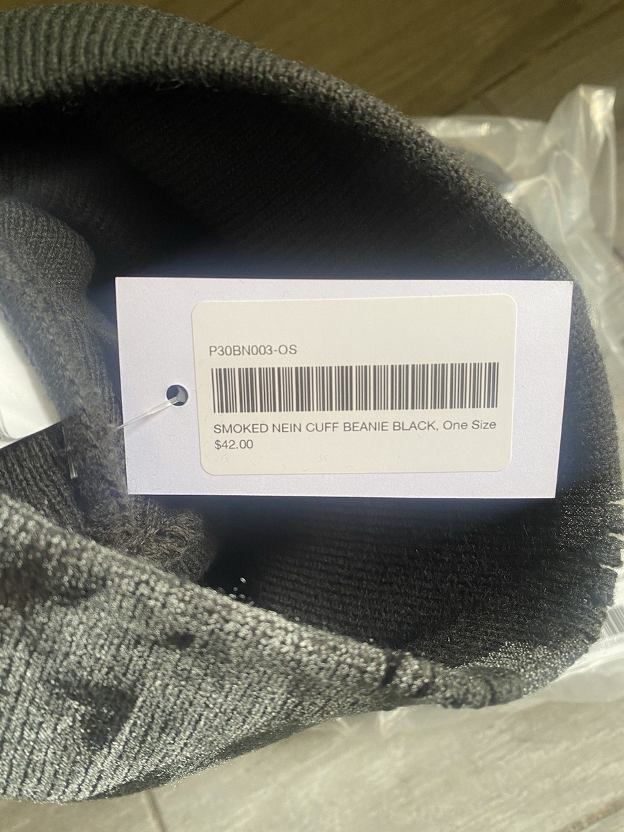 Palace Smoked Nein Cuff Beanie Black | eBay