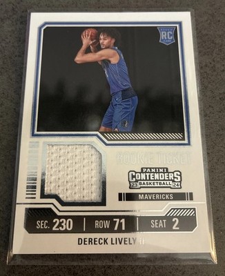 Dereck Lively II Rookie Ticket Panini Contenders Basketball 2023-2024 Mavericks
