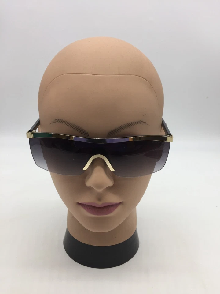 Gafas de sol Chanel para mujer con marco dorado/negro de diseñador de moda 55-15-147 lentes grises Foto 3 de 4