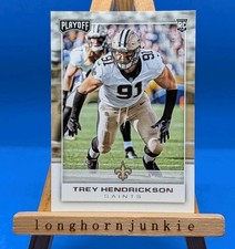 2017 Playoff Trey Hendrickson RC rookie card Ravens Saints Bengals. rookie card picture