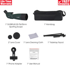 SVBONY SV28Plus 25X-75X 70MM Lens Spotting Scope HD Monocular for Bird Watching