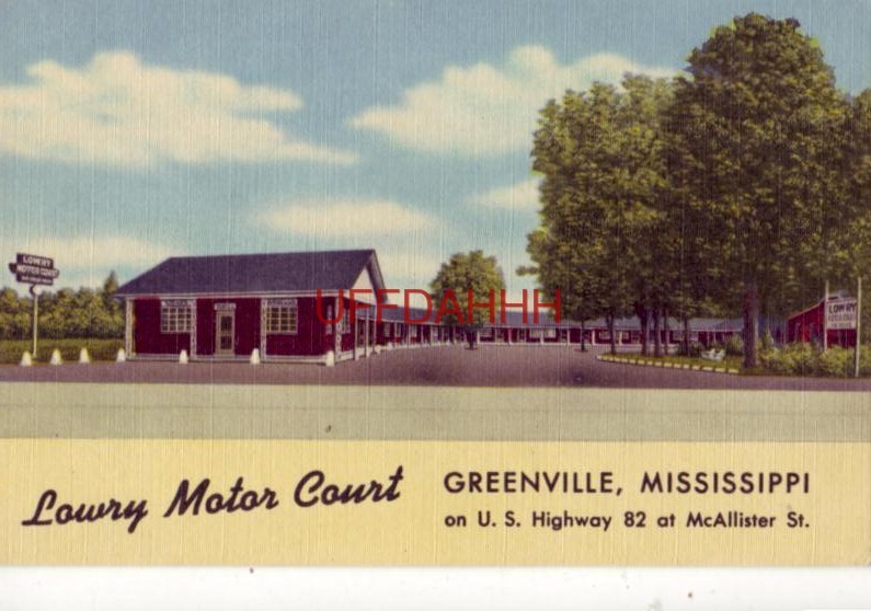 LOWRY MOTOR COURT and Cafe on US Highway 82, GREENVILLE, MS. eBay