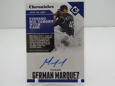GERMAN MARQUEZ 2017 CHRONICLES BLUE PARALLEL AUTOGRAPH! #16/25! NY YANKEES!