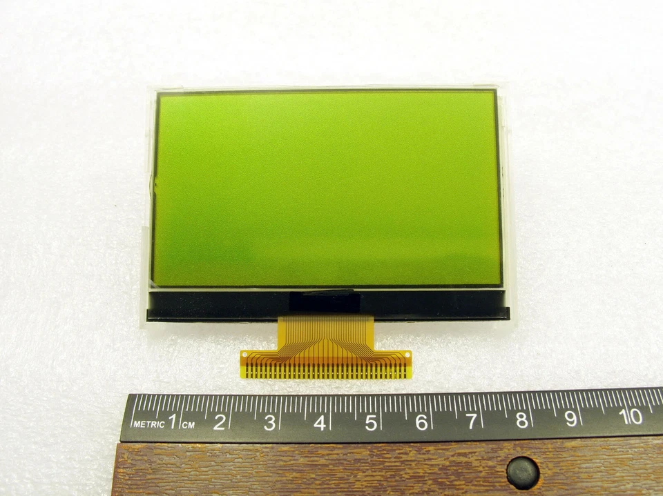 12864 Grafik LCD Display Modul 128x64 Punkte, STN schwarz auf Y/grüne Hintergrundbeleuchtung - Bild 2 von 4