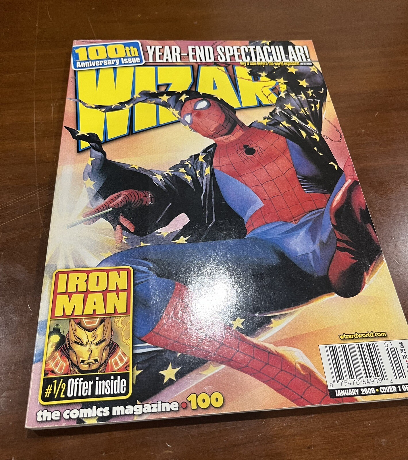 Wizard Magazines, Issue 50 and 100. Alex Ross Cover Art, Spiderman! eBay