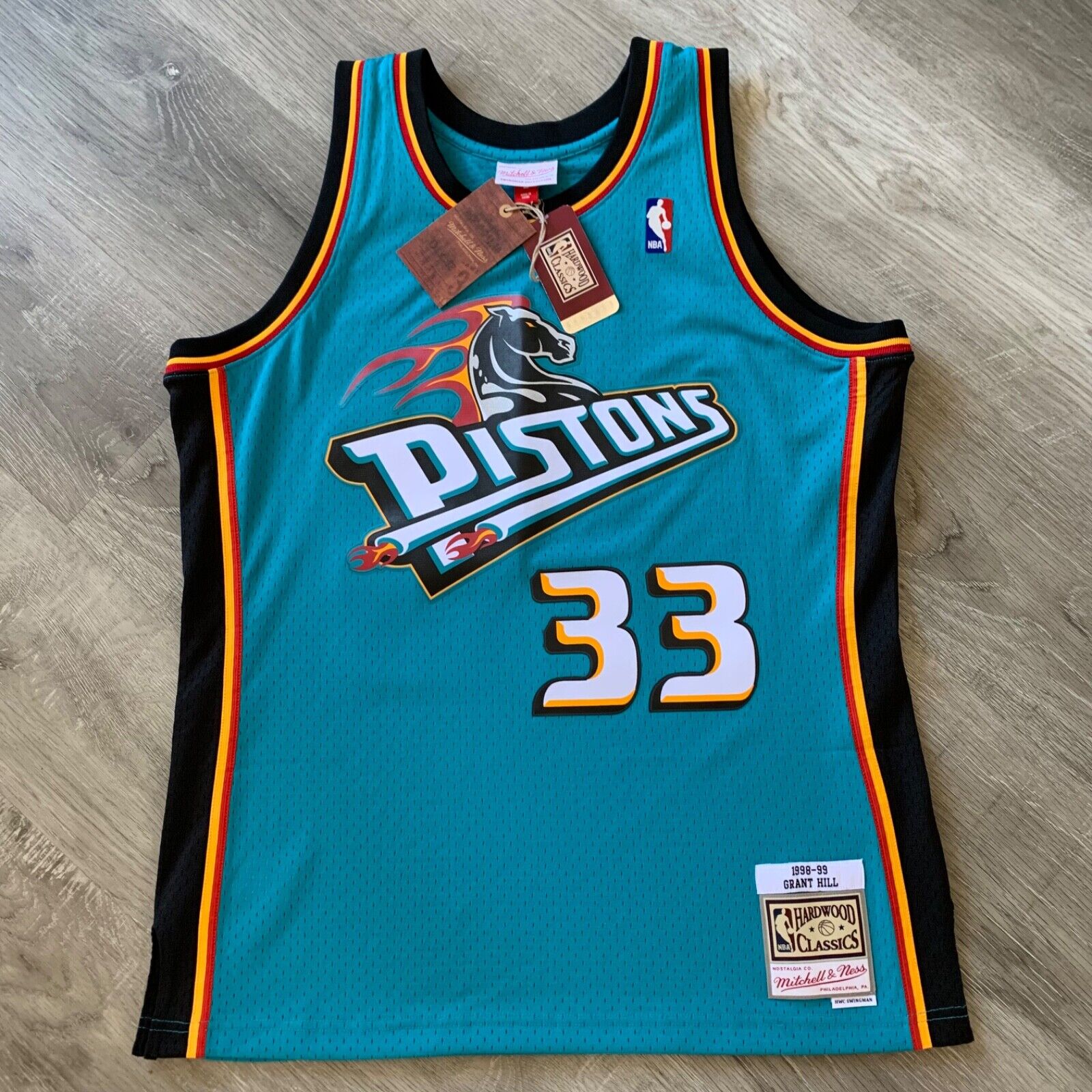 Grant Hill Detroit Pistons Mitchell & Ness Hardwood Classics