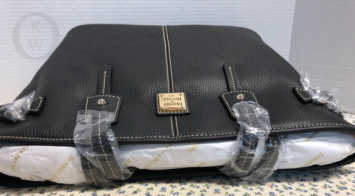 NWT Dooney Bourke Black Pebble Leather Davis Tote 19057H S76 Retail 268.00