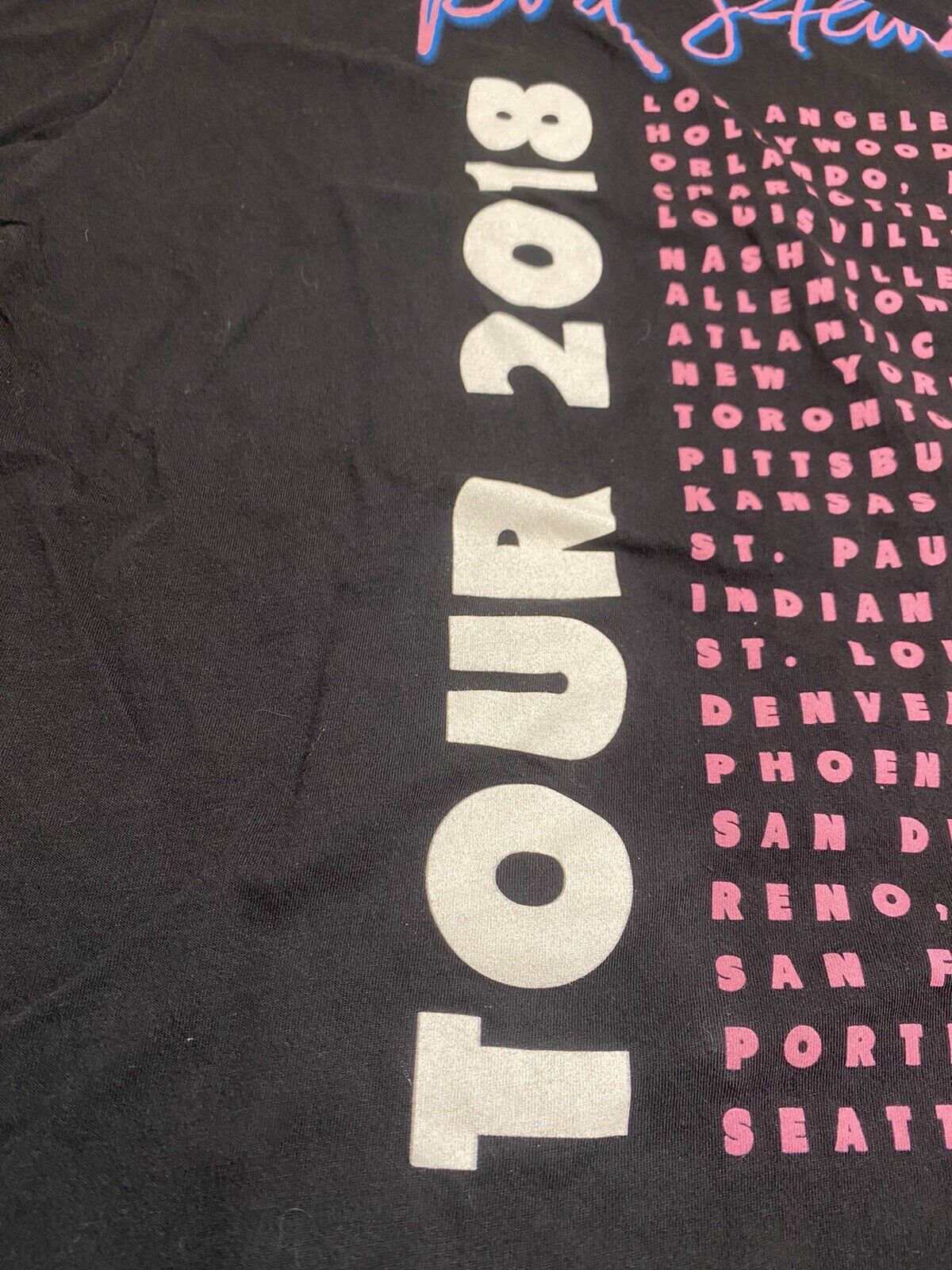 Rod Stewart 2018 Concert Tour T-Shirt Size XL - image 5