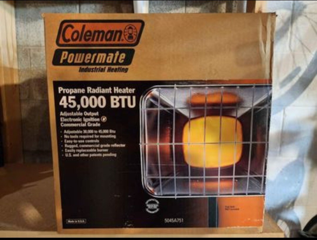COLEMAN POWERMATE 45000 BTU PROPANE COMMERCIAL GRADE RADIANT HEATER NOS |  eBay