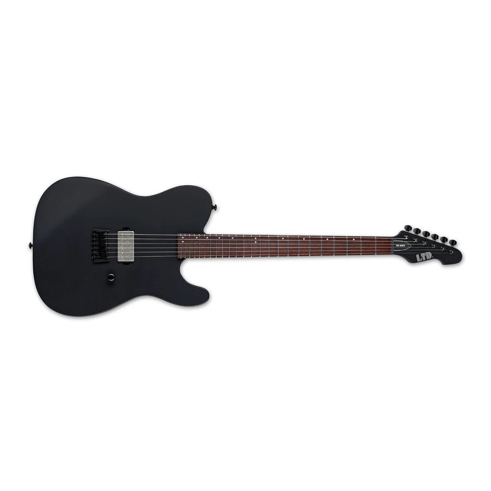 ESP LTD TE-201 with LTD Fixed Bridge and String-Thru-Body (Black Satin)