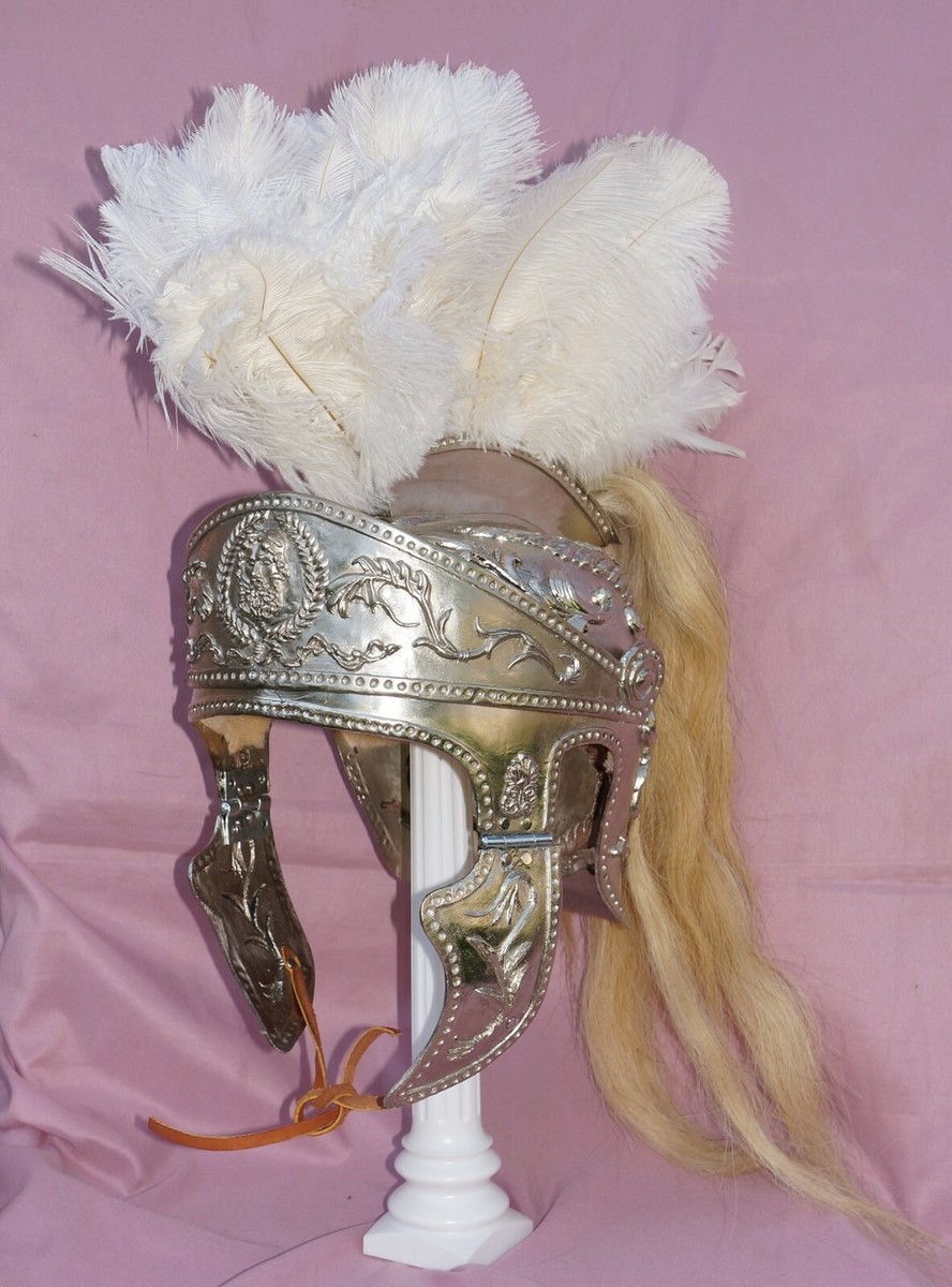 Life size Roman Officer Helmet Armor White Plume Legate Tribune