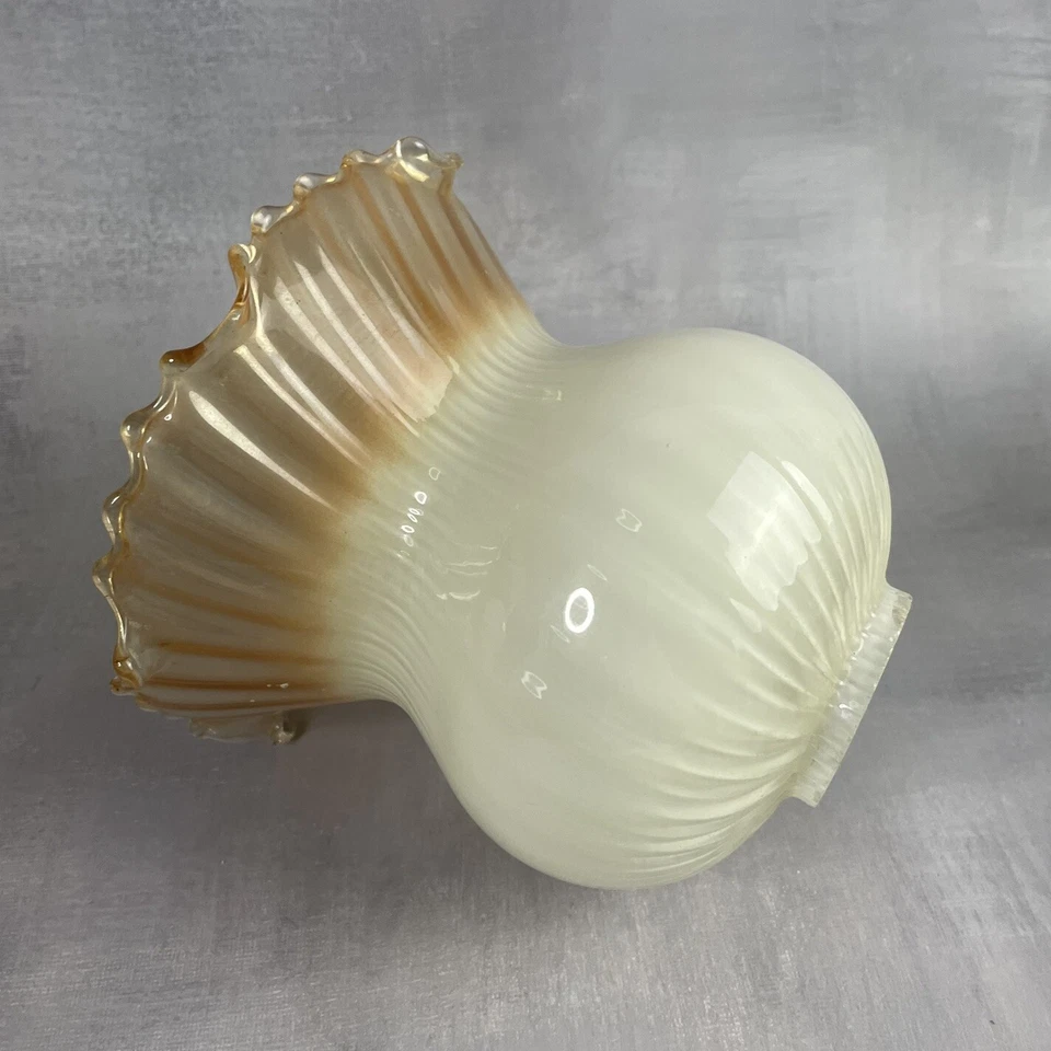 Abat-jour tulipe globe verre de lampe en verre vintage Haut.~14cm - Photo 2/4