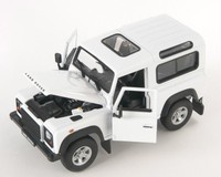 Blitz Versand Land Rover Defender Weiss / White 1:24 Welly Modell Auto Neu & Ovp