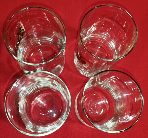 4 Bicchieri Natalizi Libbey Vetro Collezione Vacanze USA Corona con Fiocco Rosso, Vintage - Foto 4 di 5