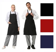 New Canvas Heavy Chef Unisex Kitchen  Apron Home, Restaurant Navy, Red, Black
