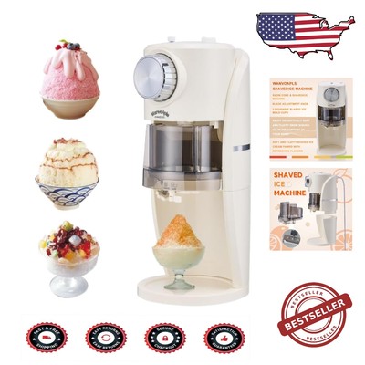 Versatile Snow Cone Machine with Easy-to-Use Ice Pressure Control - White Design