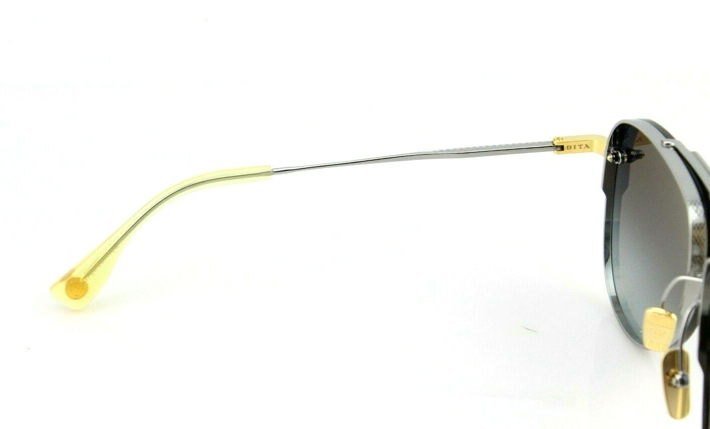 New DITA DECADE TWO Silver 18K Gold Grey Aviator Titanium Sunglasses