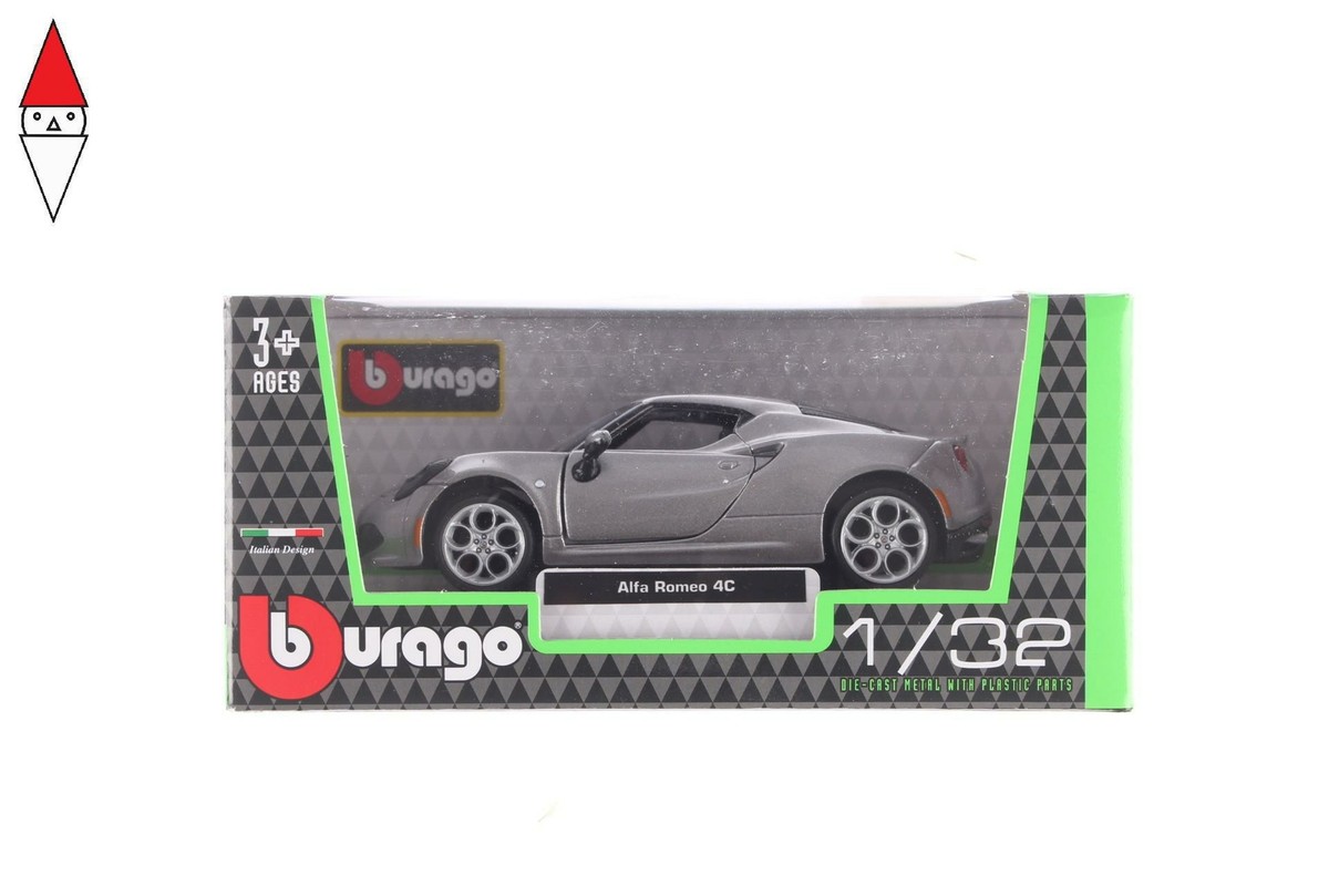BBURAGO ALFA ROMEO 4C 1/32 GREY MODEL