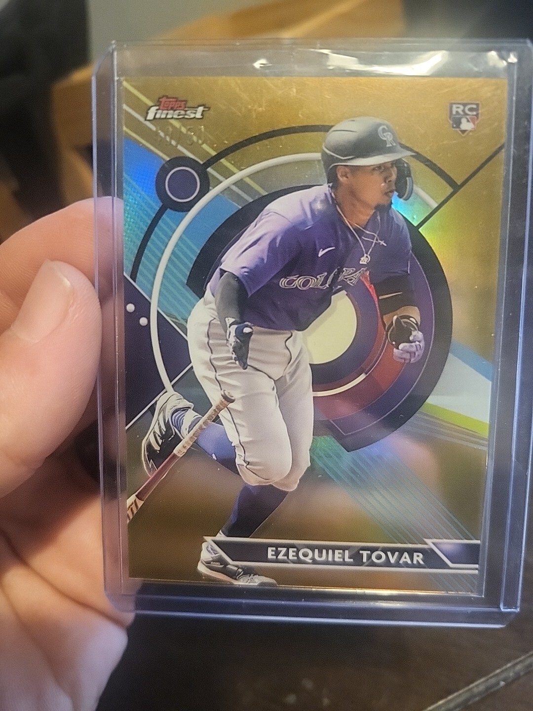 2023 Topps Finest - Gold Refractor #80 Ezequiel Tovar /50 (RC)