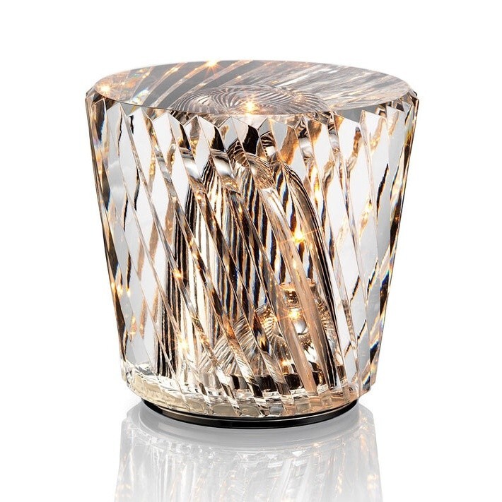 Ambientec Crystal Becrux Cordless Table Lamp Solid Glass XL2-BX 