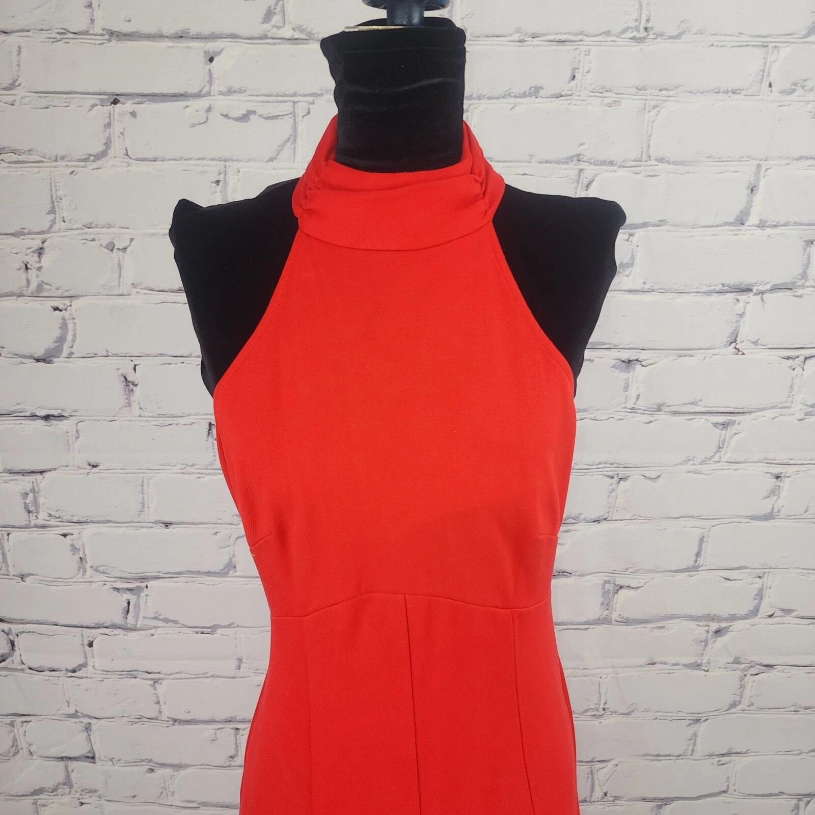 Abito Maeve Halter Flounced Midi Anthropologie Senza Schienale Romantico San Valentino