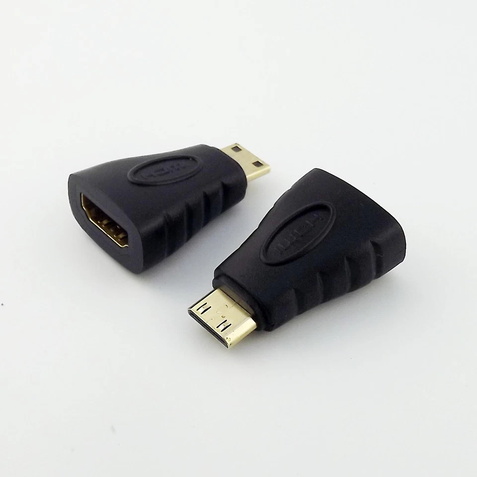 10x HDMI 1.4 Female Jack to Mini HDMI Male Plug Converter HD 1080P Gold Adapter - Image 2 of 4