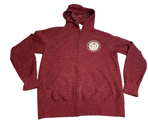 Medieval Times Size S Hoodie Zip Up Sweatshirt Maroon Dinner Show Logo - product listing photo