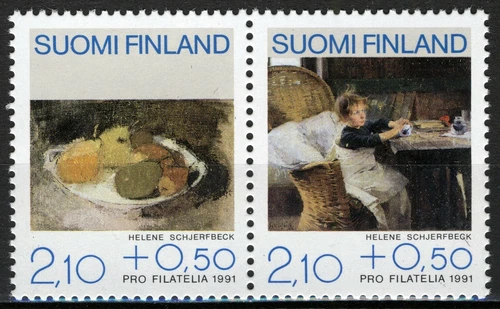 Finland 1991, Painting by Helene Schjerfbeck (1862-1947) pair MNH, Mi 1132-33