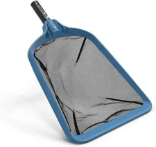 2-in-1 Pool Skimmer Net, Fine Mesh 5.3” Deep for Leaves, Debris, Pools & Spas