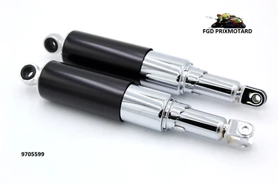 HONDA CB 450 1969/1975 PAIRE AMORTISSEURS MOTO CACHE NOIRE - Photo 1/3