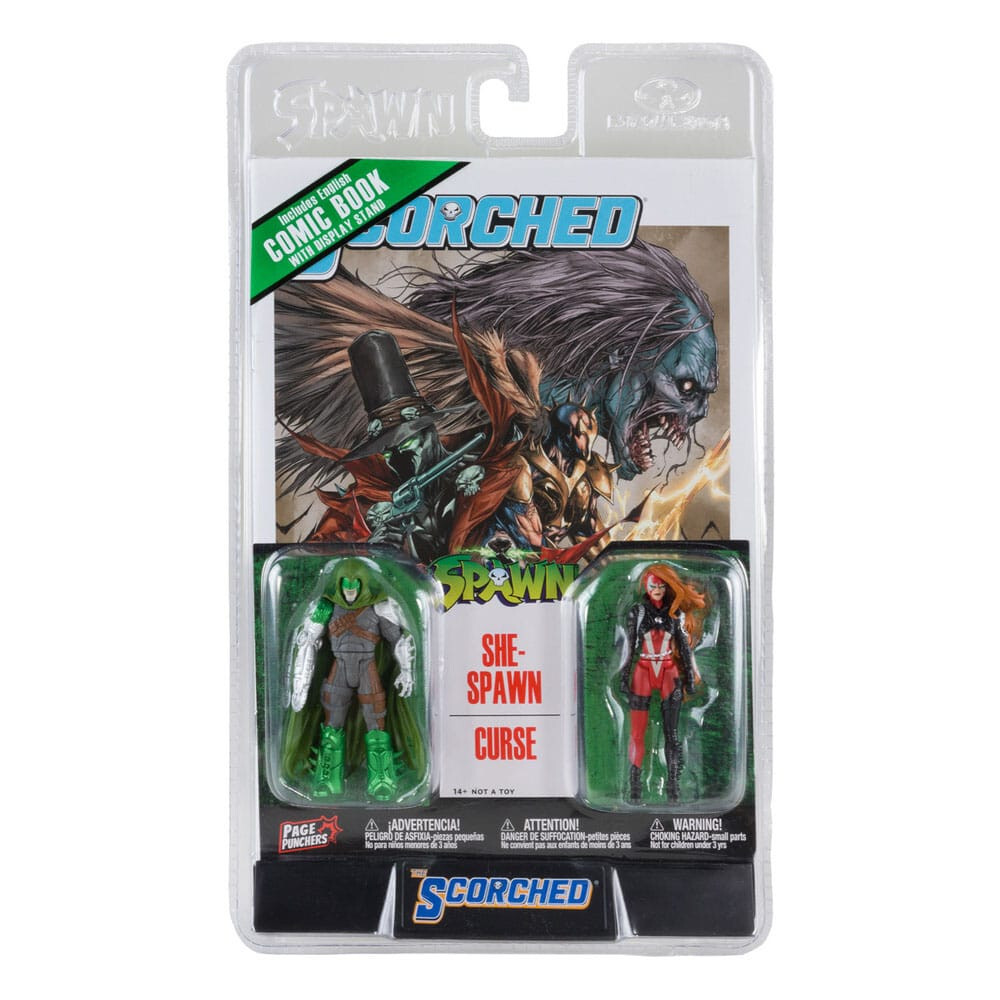 McFarlane Toys Spawn Page Punchers Figures - She Spawn & Curse (Scorched) 2-Pack
