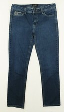 Cache Women Jeans, Size 6, medium blue, rayon cotton blend, straight leg