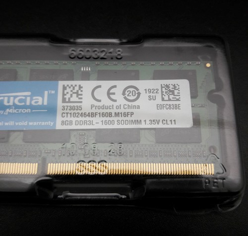 Juego de 2 memorias para portátil CRUCIAL 8GB DDR3 1600MHz (CT102464BA160B) - Imagen 3 de 4