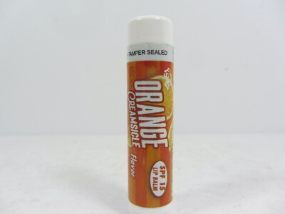 3 PACK FIESTA SUN ORANGE CREAMSICLE w/SPF 15 LIP BALM .15 oz