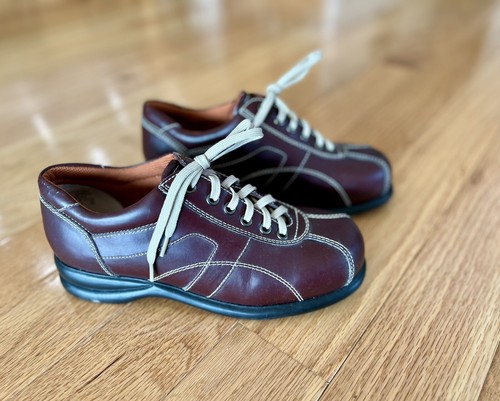 Vintage schlammbraune Schnürschuhe Y2K Damenschuhe Größe 8,5M in sehr gutem Zustand - Bild 6 von 10
