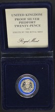 UK 1982 20 PENCE PIEDFORT SILVER PROOF - boxed/coa