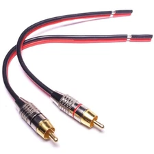 Speaker Cable to RCA Male Adapter, 2-Channel (1ft) I6M23695-