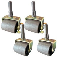 4 Pack Metal Stem Heavy Duty Rollers Caster Wheels for Bed Frame Furniture