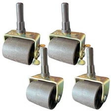 4 Pack Metal Stem Heavy Duty Rollers Caster Wheels for Bed Frame Furniture