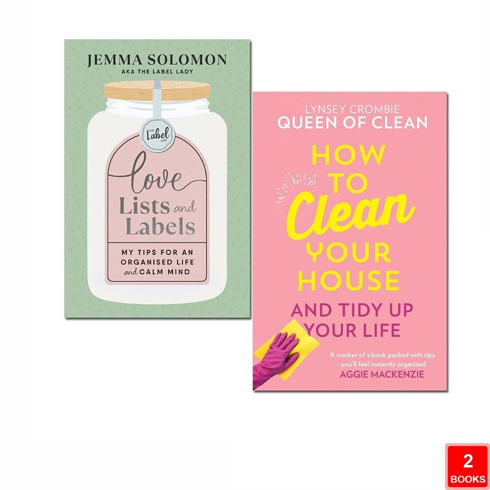 Love Lists and Labels Jemma Solomon, How To Clean Your House 2 Books Set NEW