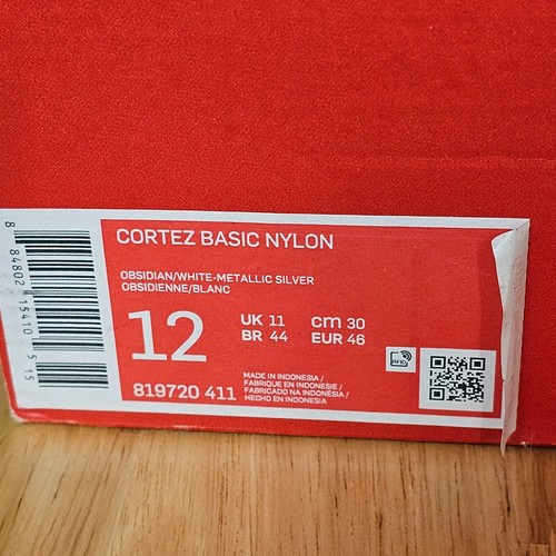Scarpe Nike Cortez 72 Basic Nylon Uomo 12 Ossidiana Blu Navy Running 819720-411 - Foto 10 di 12