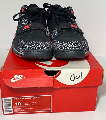 Nike Air Trainer 1 Low ST Black Safari Laser Crimson 637995-001