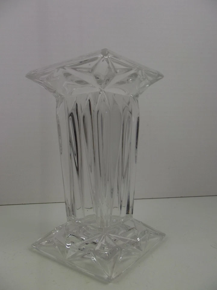 Florero tamaño mediano forma cuadrada florero de cristal engrosado florero 1 pieza  Foto 3 de 3