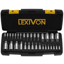 LEXIVON Master HEX Bit Socket Set Premium S2 Alloy Steel Complete 32-Piece
