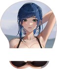 Anime Mouse Pad Genshin Impact Yelan 3D Mouse Pad Anime with Wrist Support,Silic