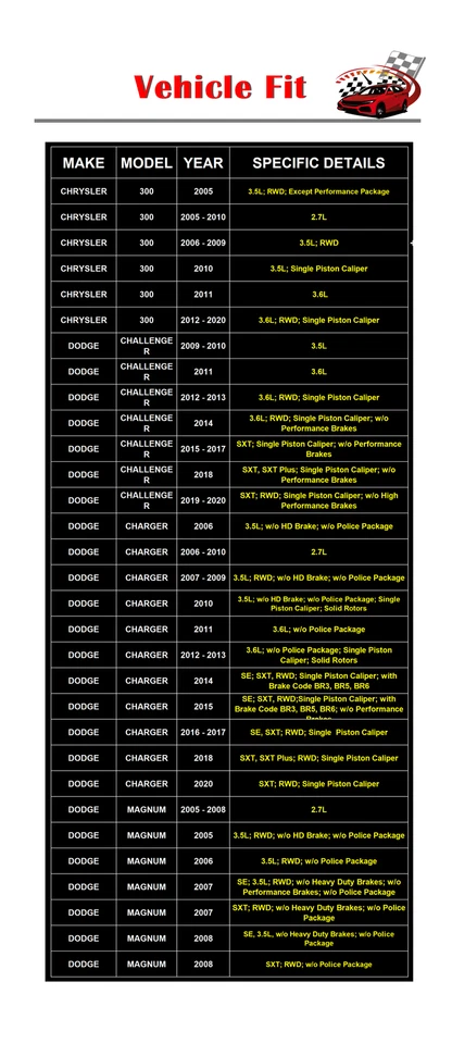 Front Rear Brake Rotors Brake Pads for Charger Challenger Magnum Chrysler 300 Foto 2 de 4