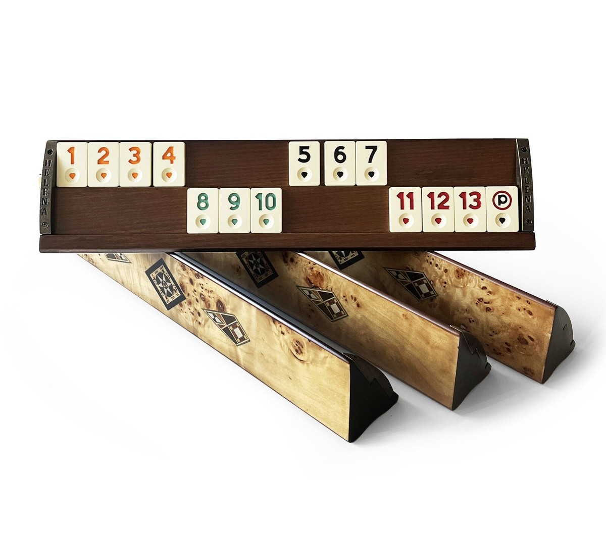 Handmade Massive Wooden Rummy Set,Rummy Cube Set - Okey Game Set