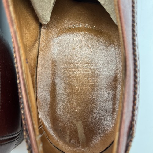 BROOKS ENGLISH BROOKS BROTHERS Oxford Wingtip Shoes Made In ENGLAND Size 44 B - Picture 9 of 10